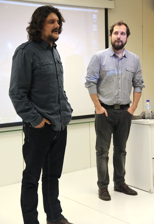 El crítico de cine Carlos Reviriego presentando a Carlos Vermut. / PABLO PEROZO